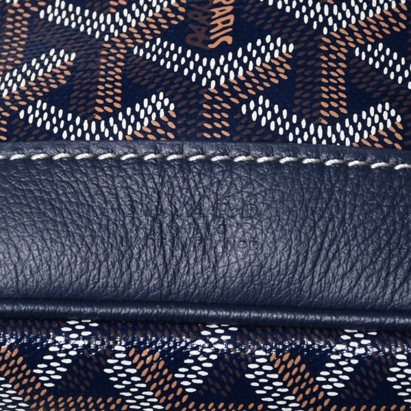 Like new Goyard Petit Fro bucket bag shoulder bag PVC leather navy used 4a000698