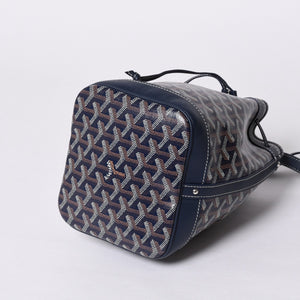 Like new Goyard Petit Fro bucket bag shoulder bag PVC leather navy used 4a000698