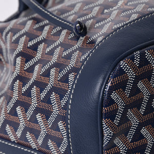 Like new Goyard Petit Fro bucket bag shoulder bag PVC leather navy used 4a000698