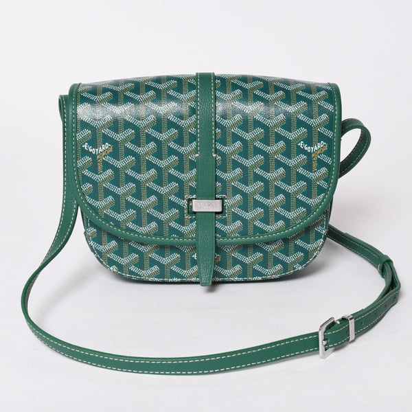 新品同様 GOYARD ゴヤール カップヴェールPM ショルダーバッグ グリーン シルバー金具 PVC CAPVE2PMLTY02CL02P 中古 4a006980