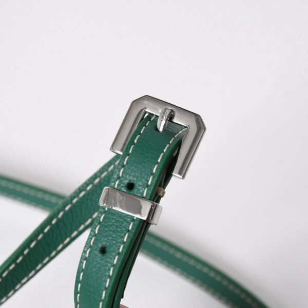 新品同様 GOYARD ゴヤール カップヴェールPM ショルダーバッグ グリーン シルバー金具 PVC CAPVE2PMLTY02CL02P 中古 4a006980