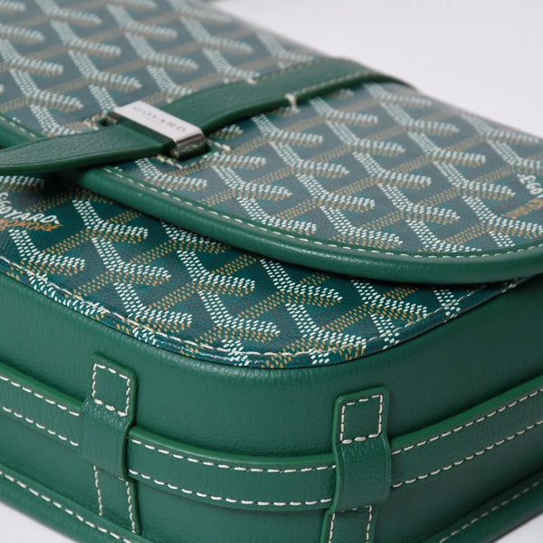 新品同様 GOYARD ゴヤール カップヴェールPM ショルダーバッグ グリーン シルバー金具 PVC CAPVE2PMLTY02CL02P 中古 4a006980