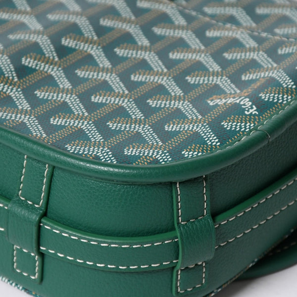 新品同様 GOYARD ゴヤール カップヴェールPM ショルダーバッグ グリーン シルバー金具 PVC CAPVE2PMLTY02CL02P 中古 4a006980