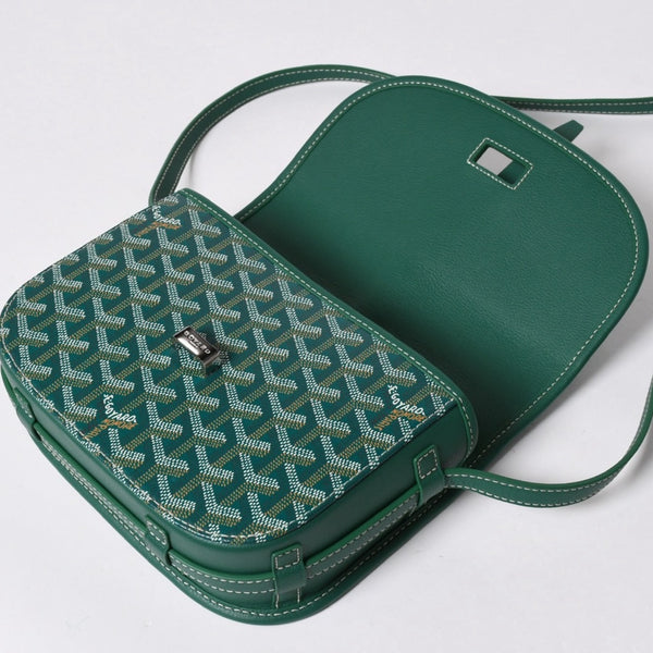 新品同様 GOYARD ゴヤール カップヴェールPM ショルダーバッグ グリーン シルバー金具 PVC CAPVE2PMLTY02CL02P 中古 4a006980