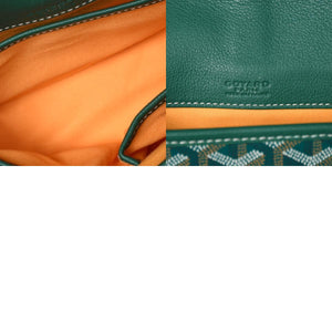 新品同様 GOYARD ゴヤール カップヴェールPM ショルダーバッグ グリーン シルバー金具 PVC CAPVE2PMLTY02CL02P 中古 4a006980