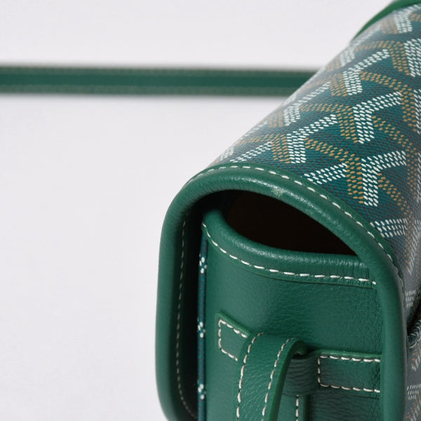 新品同様 GOYARD ゴヤール カップヴェールPM ショルダーバッグ グリーン シルバー金具 PVC CAPVE2PMLTY02CL02P 中古 4a006980