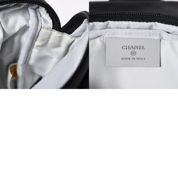 極美品 CHANEL シャネル スポーツライン ウエストバッグ 10番台 ココマーク ナイロン ブラック マットシルバー金具 中古 4a006984