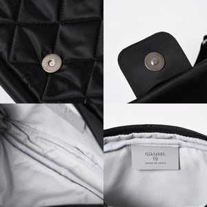 極美品 CHANEL シャネル スポーツライン ウエストバッグ 10番台 ココマーク ナイロン ブラック マットシルバー金具 中古 4a006984