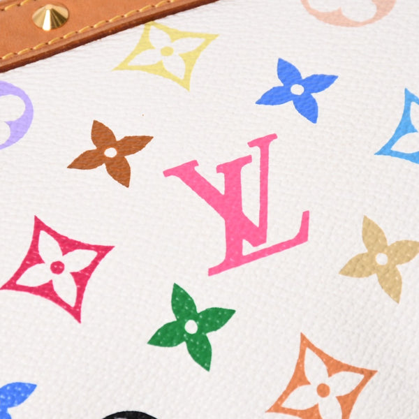 極美品 LOUIS VUITTON ルイヴィトン アクセサリーポーチ ポシェット・アクセソワール モノグラム ホワイト マルチカラー M92649 中古 4a006994