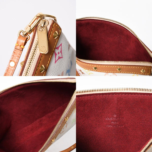 極美品 LOUIS VUITTON ルイヴィトン アクセサリーポーチ ポシェット・アクセソワール モノグラム ホワイト マルチカラー M92649 中古 4a006994