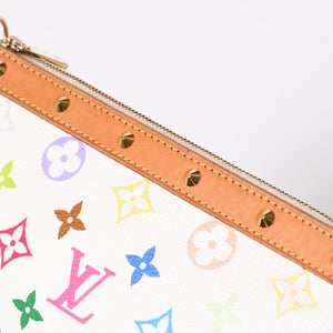 極美品 LOUIS VUITTON ルイヴィトン アクセサリーポーチ ポシェット・アクセソワール モノグラム ホワイト マルチカラー M92649 中古 4a006994