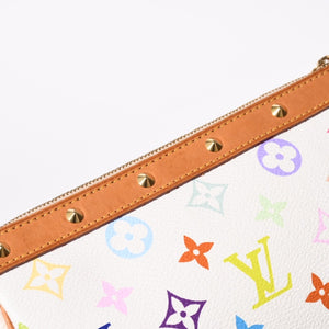 極美品 LOUIS VUITTON ルイヴィトン アクセサリーポーチ ポシェット・アクセソワール モノグラム ホワイト マルチカラー M92649 中古 4a006994