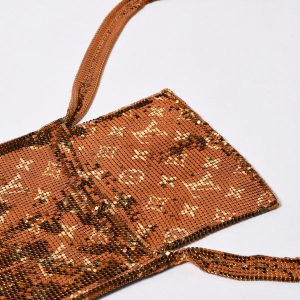 極美品 LOUIS VUITTON ルイヴィトン ショルダーバッグ モノグラム メッシュ フランシス ゴールド M92288 中古 4a006995