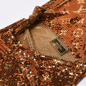 極美品 LOUIS VUITTON ルイヴィトン ショルダーバッグ モノグラム メッシュ フランシス ゴールド M92288 中古 4a006995