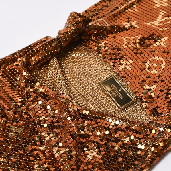 極美品 LOUIS VUITTON ルイヴィトン ショルダーバッグ モノグラム メッシュ フランシス ゴールド M92288 中古 4a006995