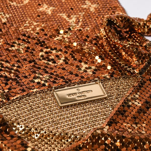 極美品 LOUIS VUITTON ルイヴィトン ショルダーバッグ モノグラム メッシュ フランシス ゴールド M92288 中古 4a006995