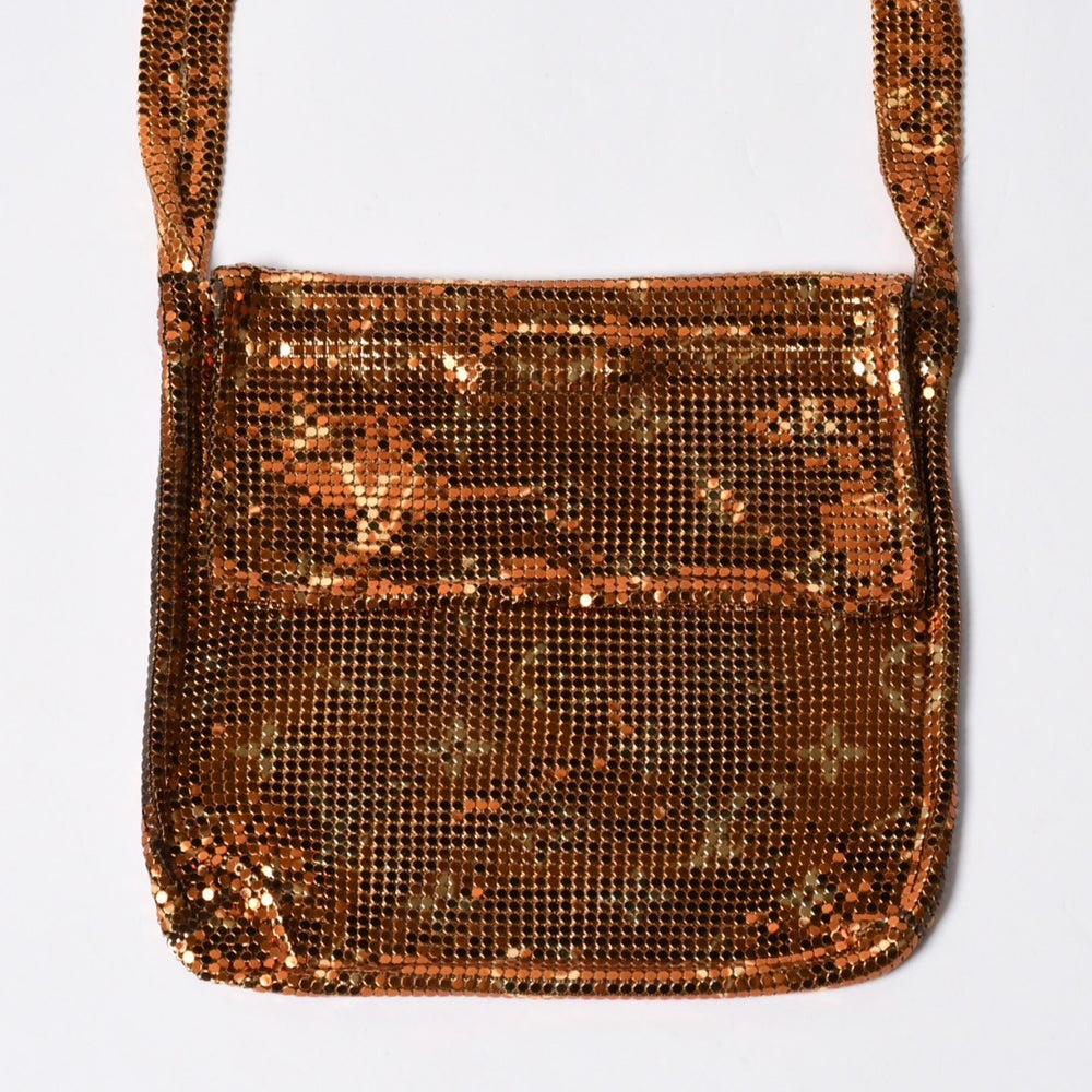極美品 LOUIS VUITTON ルイヴィトン ショルダーバッグ モノグラム メッシュ フランシス ゴールド M92288 中古 4a006995