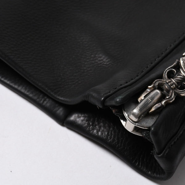 極美品 CHROME HEARTS クロムハーツ JJ DEAN HERMES JJディーン エルメス裏地 ダブルライダースジャケット サイズM レディース 中古 4a007313