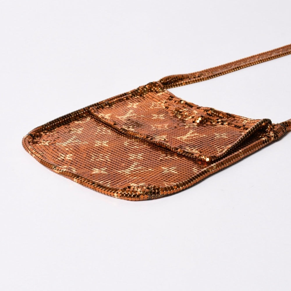 極美品 LOUIS VUITTON ルイヴィトン ショルダーバッグ モノグラム メッシュ フランシス ゴールド M92288 中古 4a006995