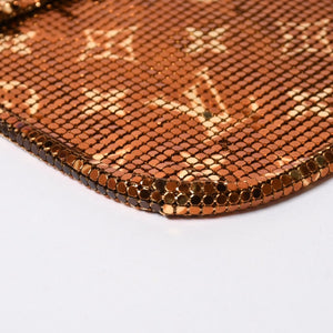 極美品 LOUIS VUITTON ルイヴィトン ショルダーバッグ モノグラム メッシュ フランシス ゴールド M92288 中古 4a006995
