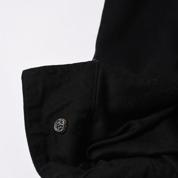 極美品 CHROME HEARTS クロムハーツ CHERRY BOMB チェリーボム クロスボールミリタリージャケット シルバー925 シルバー金具 サイズL ブラック 中古 4a007211