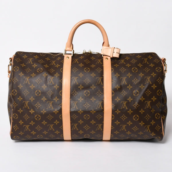 極美品 LOUIS VUITTON ルイヴィトン モノグラム キーポルバンドリエール50 ブラウン M41416 ボストンバッグ 中古 4a007000