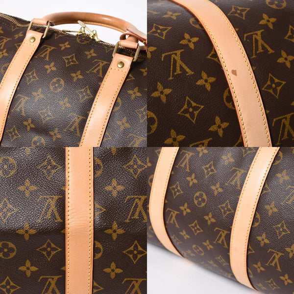 極美品 LOUIS VUITTON ルイヴィトン モノグラム キーポルバンドリエール50 ブラウン M41416 ボストンバッグ 中古 4a007000