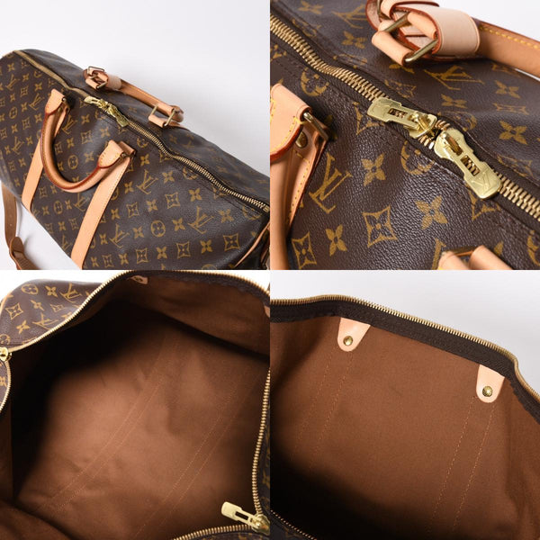 極美品 LOUIS VUITTON ルイヴィトン モノグラム キーポルバンドリエール50 ブラウン M41416 ボストンバッグ 中古 4a007000