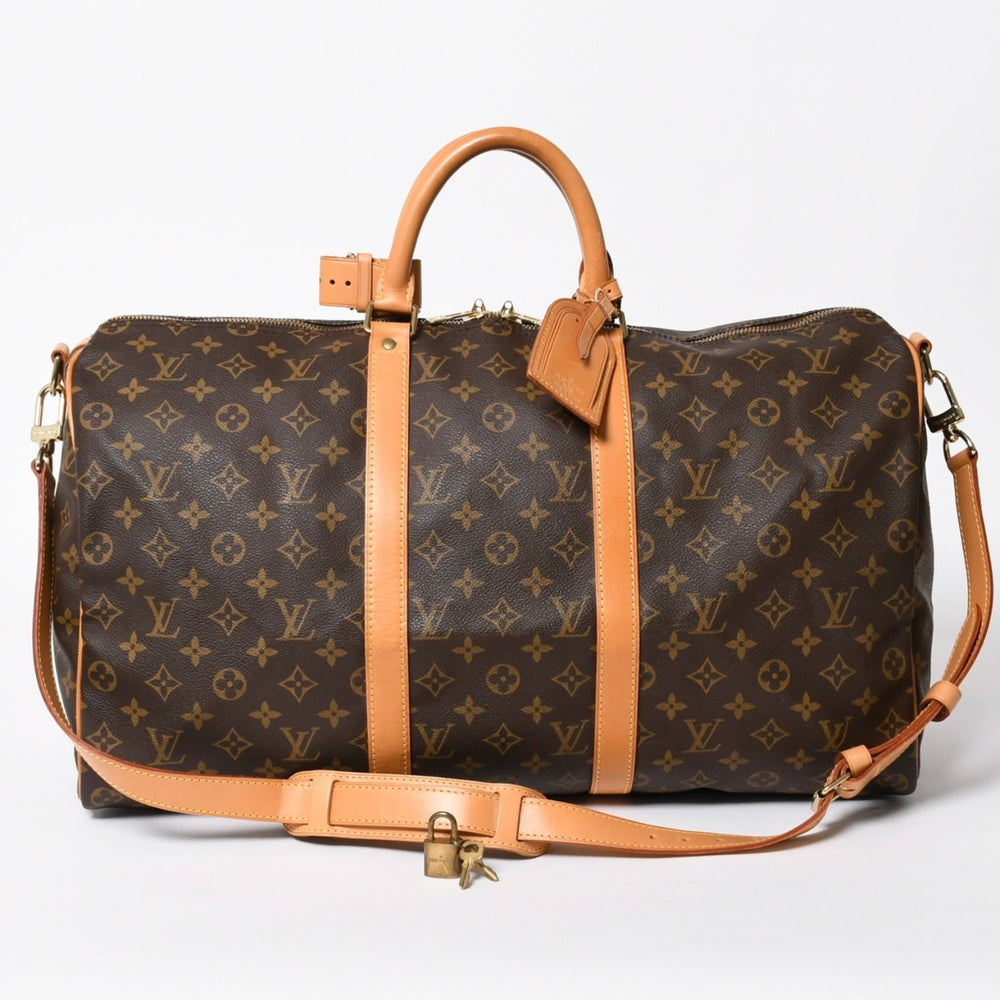 LOUIS VUITTON ルイヴィトン モノグラム キーポルバンドリエール50 ブラウン M41416 ボストンバッグ 美品 中古 4a006978