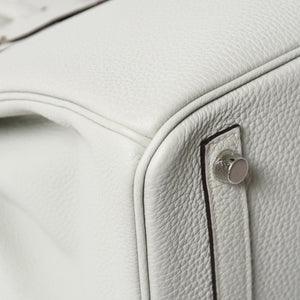 新品同様 HERMES エルメス バーキン30 ハンドバッグ B刻印 トリヨンクレマンス ヴェールフィズ 内縫い シルバー金具 中古 4a007002