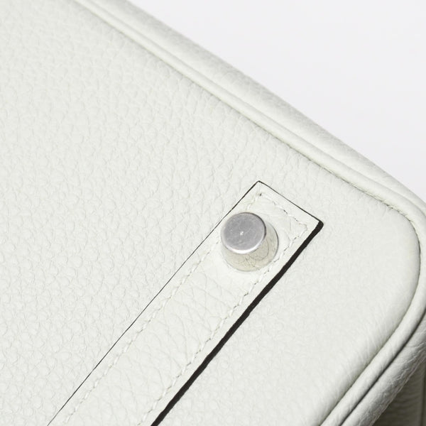新品同様 HERMES エルメス バーキン30 ハンドバッグ B刻印 トリヨンクレマンス ヴェールフィズ 内縫い シルバー金具 中古 4a007002
