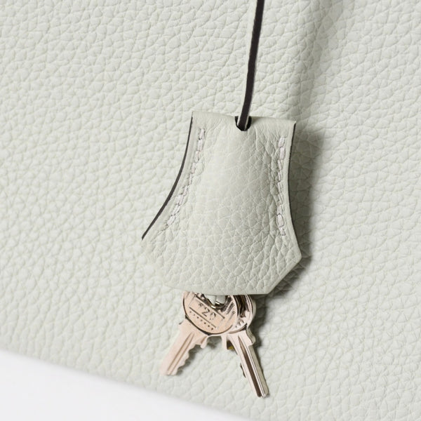新品同様 HERMES エルメス バーキン30 ハンドバッグ B刻印 トリヨンクレマンス ヴェールフィズ 内縫い シルバー金具 中古 4a007002