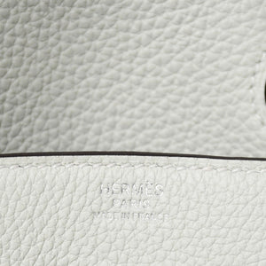 新品同様 HERMES エルメス バーキン30 ハンドバッグ B刻印 トリヨンクレマンス ヴェールフィズ 内縫い シルバー金具 中古 4a007002