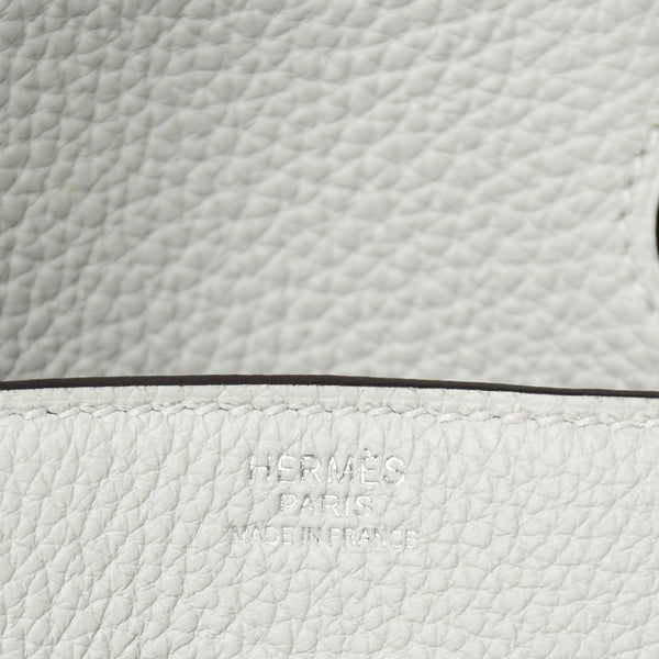 新品同様 HERMES エルメス バーキン30 ハンドバッグ B刻印 トリヨンクレマンス ヴェールフィズ 内縫い シルバー金具 中古 4a007002