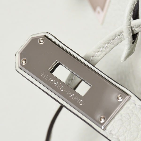 新品同様 HERMES エルメス バーキン30 ハンドバッグ B刻印 トリヨンクレマンス ヴェールフィズ 内縫い シルバー金具 中古 4a007002