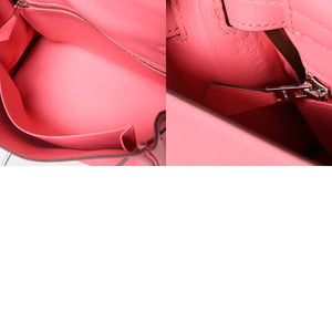 Like new HERMES Kelly 25 2WAY shoulder bag W engraved Vaux Swift Rose Azalea Silver hardware Used 4a006897