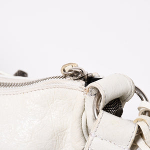 BALENCIAGA バレンシアガ ショルダーバッグ ル カゴール ホワイト アイボリー レザー 671309 美品 中古 4a007001