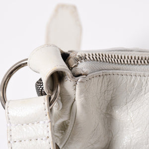 BALENCIAGA バレンシアガ ショルダーバッグ ル カゴール ホワイト アイボリー レザー 671309 美品 中古 4a007001
