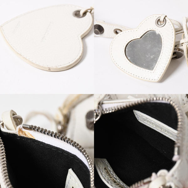BALENCIAGA バレンシアガ ショルダーバッグ ル カゴール ホワイト アイボリー レザー 671309 美品 中古 4a007001
