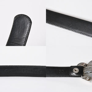 CHROME HEARTS クロムハーツ BUCKLE LRG HEART ハートバックル 1インチ レザーベルト サイズ30 スターリングシルバー 美品 中古 4a007010