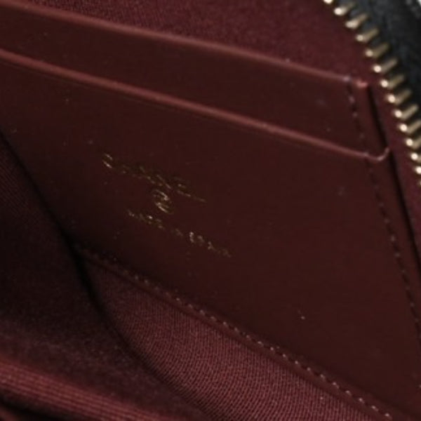 新品同様 CHANEL シャネル マトラッセ コンパクトウォレット コインケース ランダム番台 キャビアスキン ブラック ゴールド金具 中古 4a006721