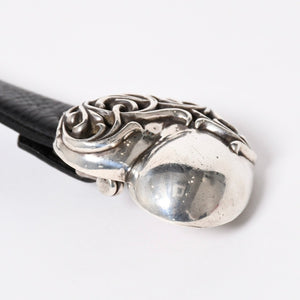 CHROME HEARTS クロムハーツ BUCKLE LRG HEART ハートバックル 1インチ レザーベルト サイズ30 スターリングシルバー 美品 中古 4a007010