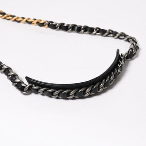 新品同様品 CHANEL シャネル19 Wチェーンバッグ AS5149 ランダム番台 ココマーク ストライプ シアリングファー フラップ 中古 4a006949