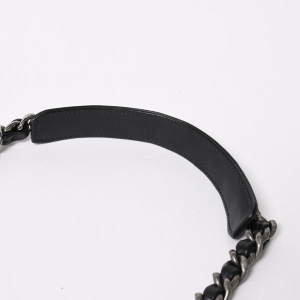 新品同様品 CHANEL シャネル19 Wチェーンバッグ AS5149 ランダム番台 ココマーク ストライプ シアリングファー フラップ 中古 4a006949