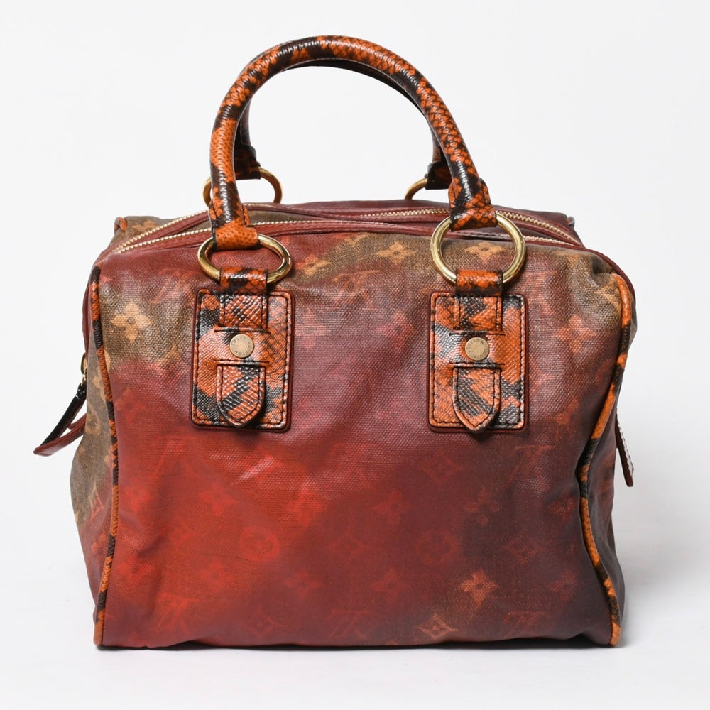 新品同様品 LOUIS VUITTON ルイヴィトン リチャードプリンス ジョークス マンクレイジー ハンドバッグ M95737 ルージュ ゴールド金具 中古 4a007547