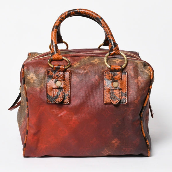 新品同様品 LOUIS VUITTON ルイヴィトン リチャードプリンス ジョークス マンクレイジー ハンドバッグ M95737 ルージュ ゴールド金具 中古 4a007547