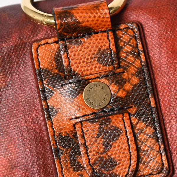 新品同様品 LOUIS VUITTON ルイヴィトン リチャードプリンス ジョークス マンクレイジー ハンドバッグ M95737 ルージュ ゴールド金具 中古 4a007547