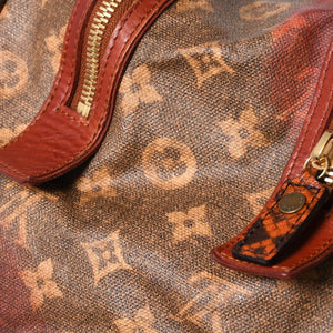 新品同様品 LOUIS VUITTON ルイヴィトン リチャードプリンス ジョークス マンクレイジー ハンドバッグ M95737 ルージュ ゴールド金具 中古 4a007547