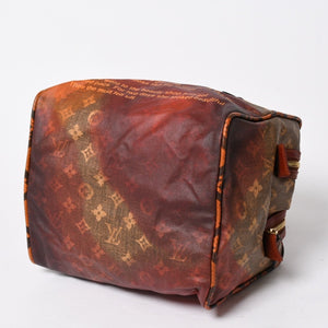 新品同様品 LOUIS VUITTON ルイヴィトン リチャードプリンス ジョークス マンクレイジー ハンドバッグ M95737 ルージュ ゴールド金具 中古 4a007547