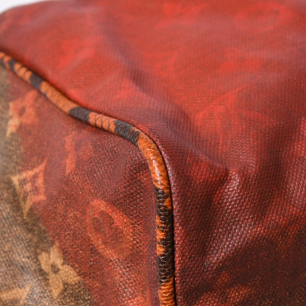 新品同様品 LOUIS VUITTON ルイヴィトン リチャードプリンス ジョークス マンクレイジー ハンドバッグ M95737 ルージュ ゴールド金具 中古 4a007547